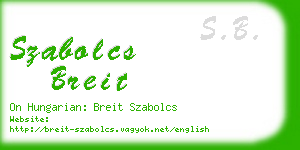 szabolcs breit business card